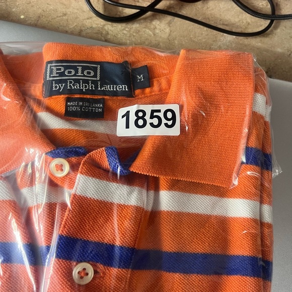 Polo Ralph Lauren 90s Colorway Polo Shirt Mens M 100% Cotton Golf Preppy 1859 - Picture 7 of 7